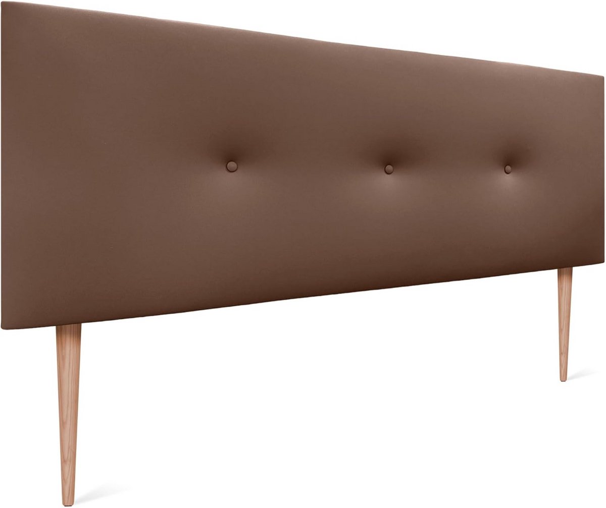 Luxe Gevoerd Hoofdbord met Knopen en Poten - Hoogwaardig Gestoffeerd Voor Alle Bedmaten