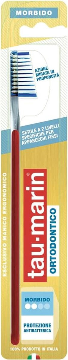 Orthopedische tandenborstel voor prothesen, medium borstelharen, antibacterieel