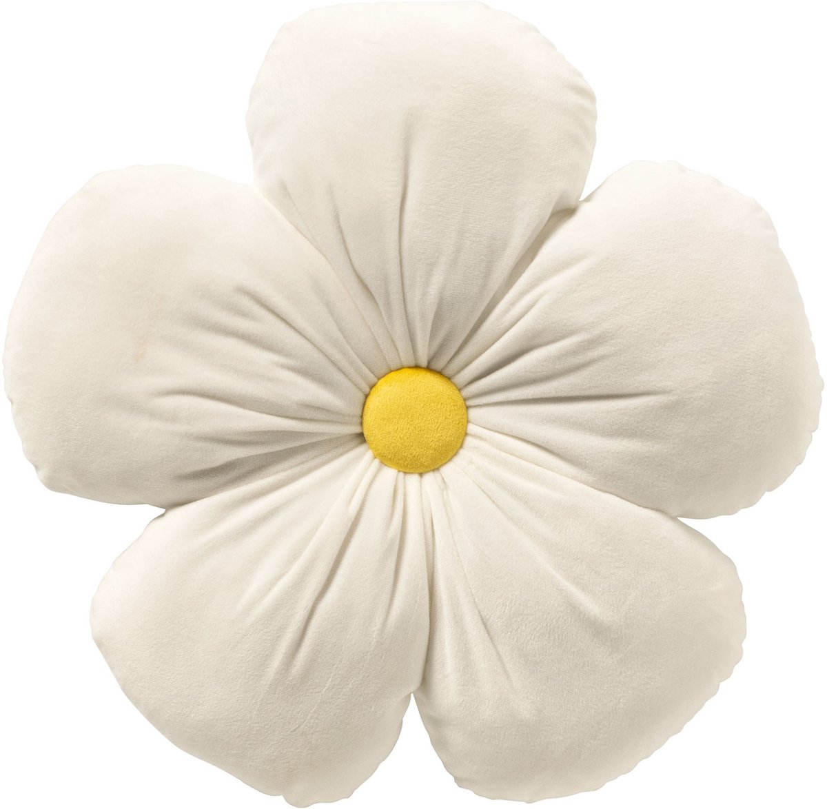 Textino LEANDER - sierkussen Ø40 cm - bloem - Snow White - wit Gebroken wit