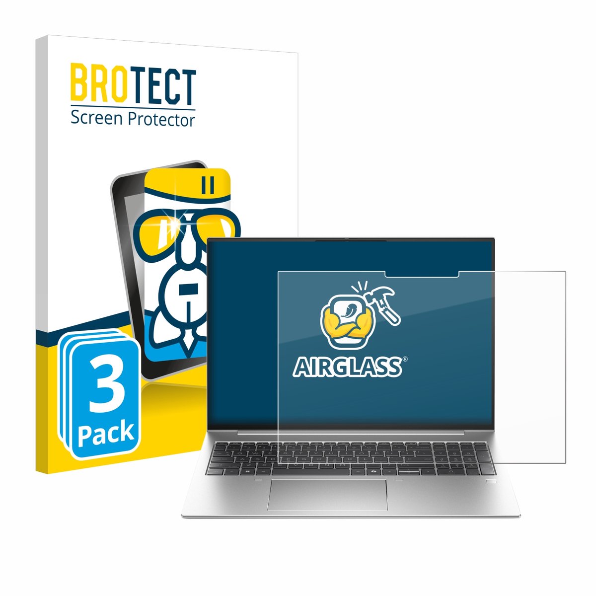 Screenprotector 3 Stuks voor HP EliteBook 835 G11 Beschermglas transparant