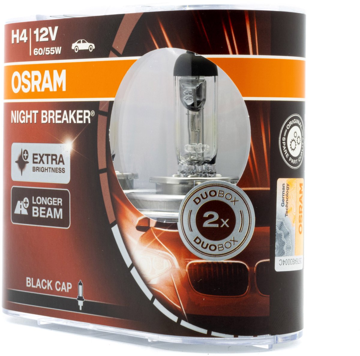 Osram H4 Night Breaker Extra Intense 60/55W 3500K Halogeen (set) – foto 2