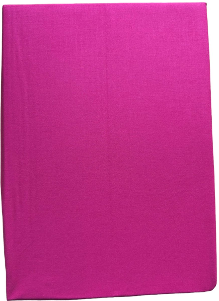 Katoenen Hoeslaken 100% Katoen - 160x200 cm - Tweepersoons - Fuchsia - Zacht & Ademend - Restant Actie!