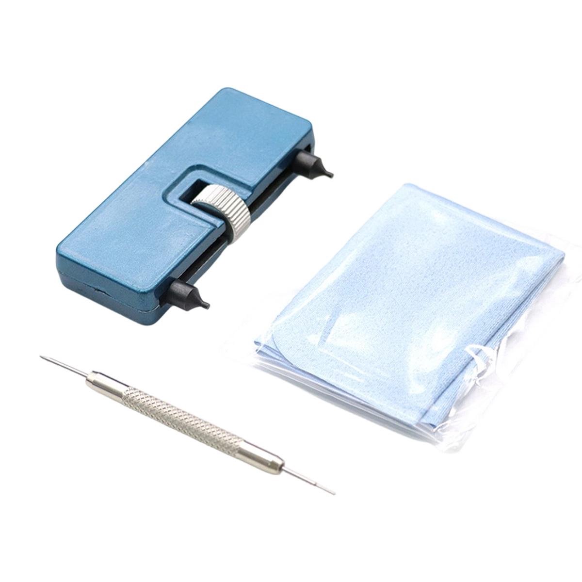 Horloge Achterkant Opener - Horloge Reparatie Set - Aanpasbare Rechthoekige Openingstool - 3-delige Set - Voor Batterijwisseling en Onderhoud - Zwart