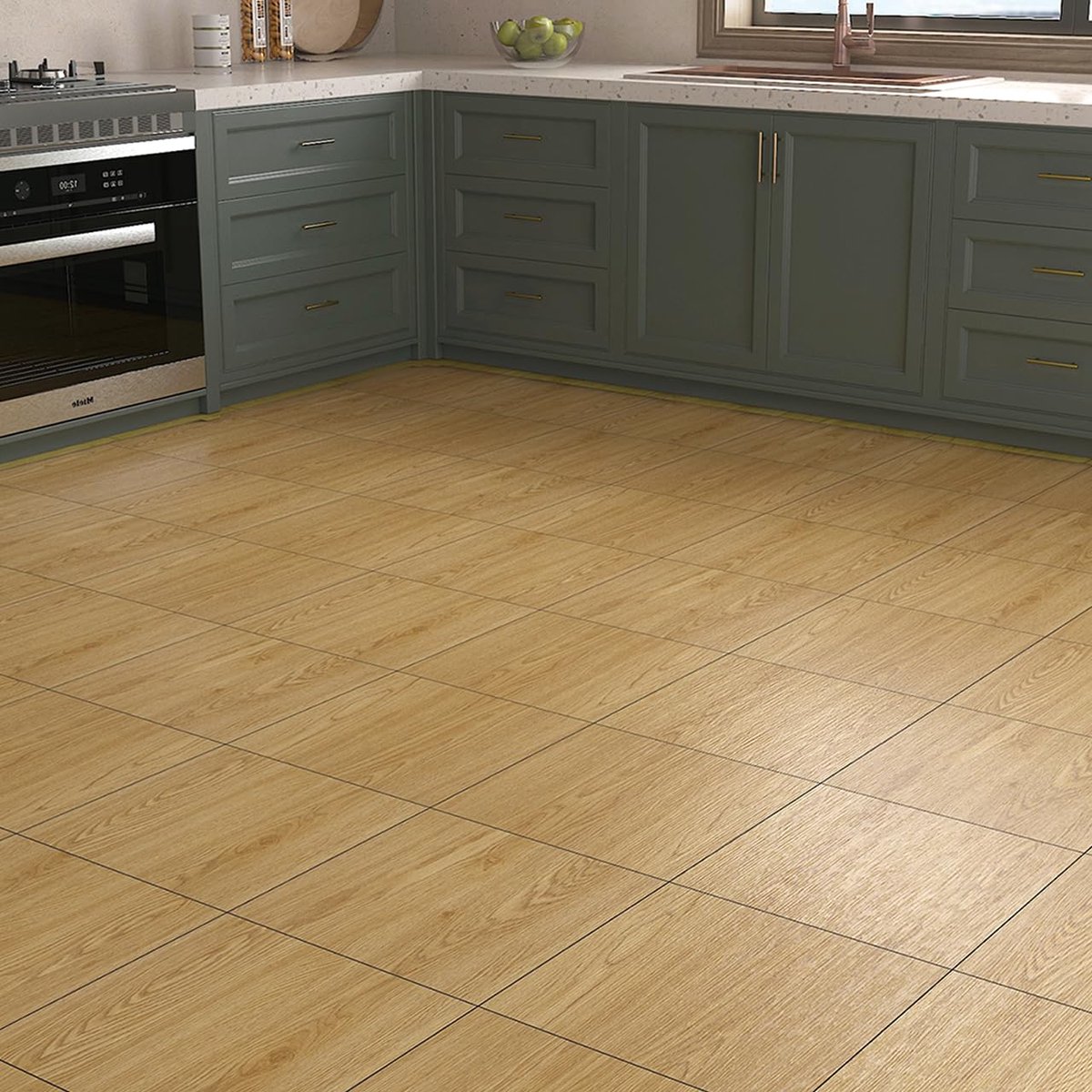 Zelfklevende Vloerbedekking - Vinyl Tegels Houtlook - Keuken en Badkamer - Dikke Waterdich