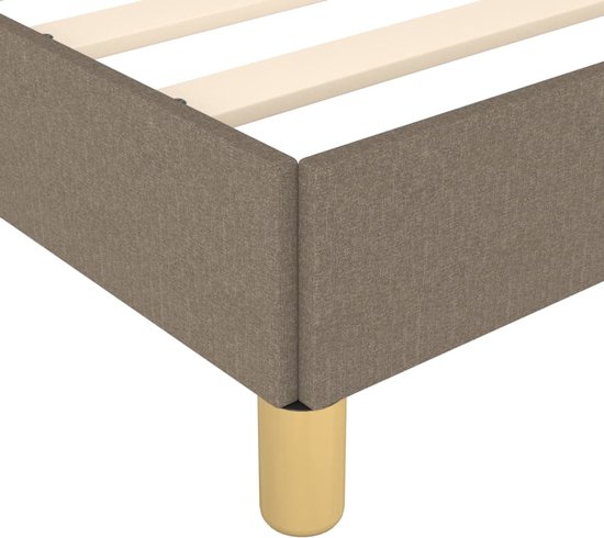 vidaXL-Bedframe-met-hoofdeinde-stof-taupe-200x200-cm
