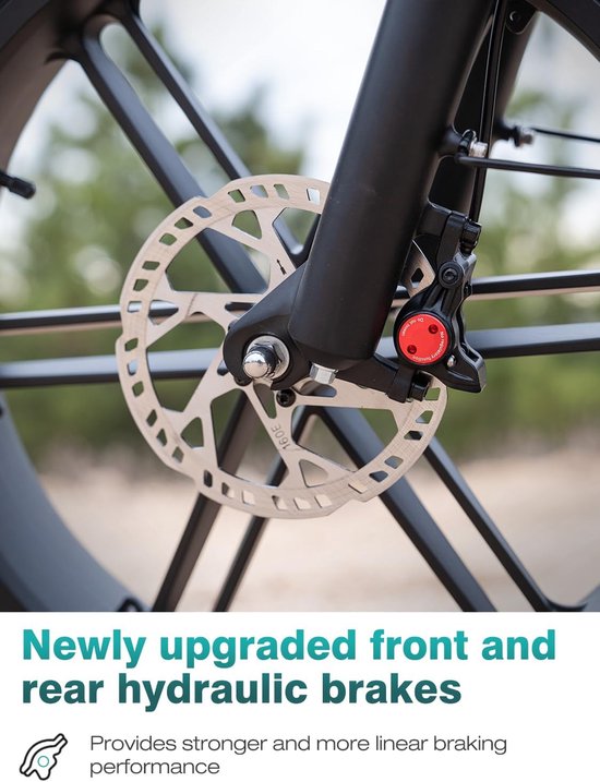 Hitway Elektrische Fiets BK6SL1 - 20*3.0 Inch Fat Tire City Commuter EBike met Afneembare 36V 15.6 Ah Lithium Batterij - Opvouwbaar Mountain E-Bike met 250W Motor - APP Bediening - 7 Versnellingen - IP54 Waterdicht van Hitway — afbeelding 4