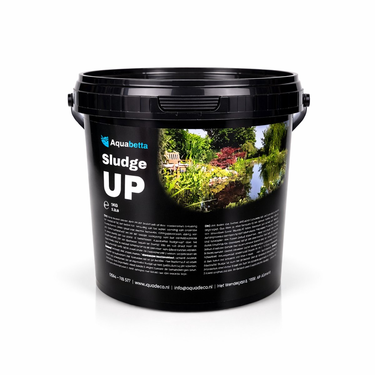 Aquabetta Sludge Up 1kg | Oplossing voor bodemslib en vuil | Verzuring tegengaan | Voorkom verstopping in de pomp | Voor een heldere vijver | Vijveronderhoud