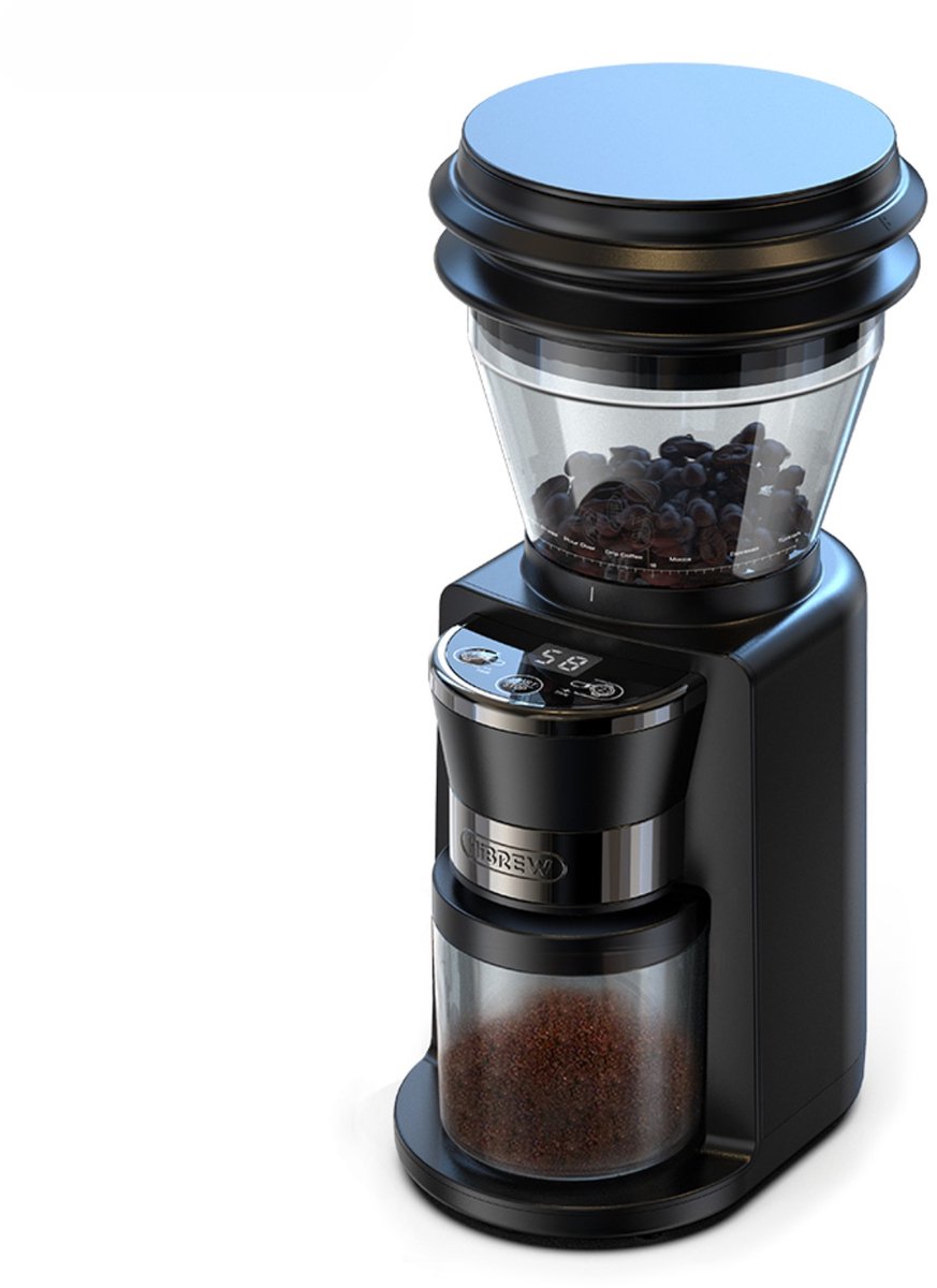 HiBREW G3 Elektrische Koffiemolen - 34-traps Schaalverdeling - 48 mm Conische Maalschijf - Antistatische Functie - Handmatige/automatische Modus- Zwart