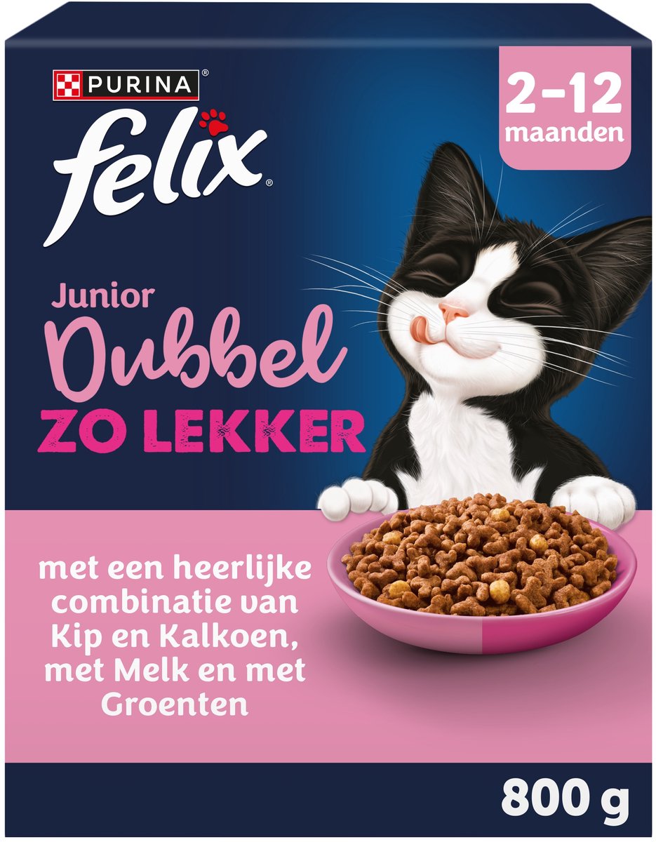 Felix FELIX Dubbel Zo Lekker Junior - Kip & Kalkoen - 5 x 800g