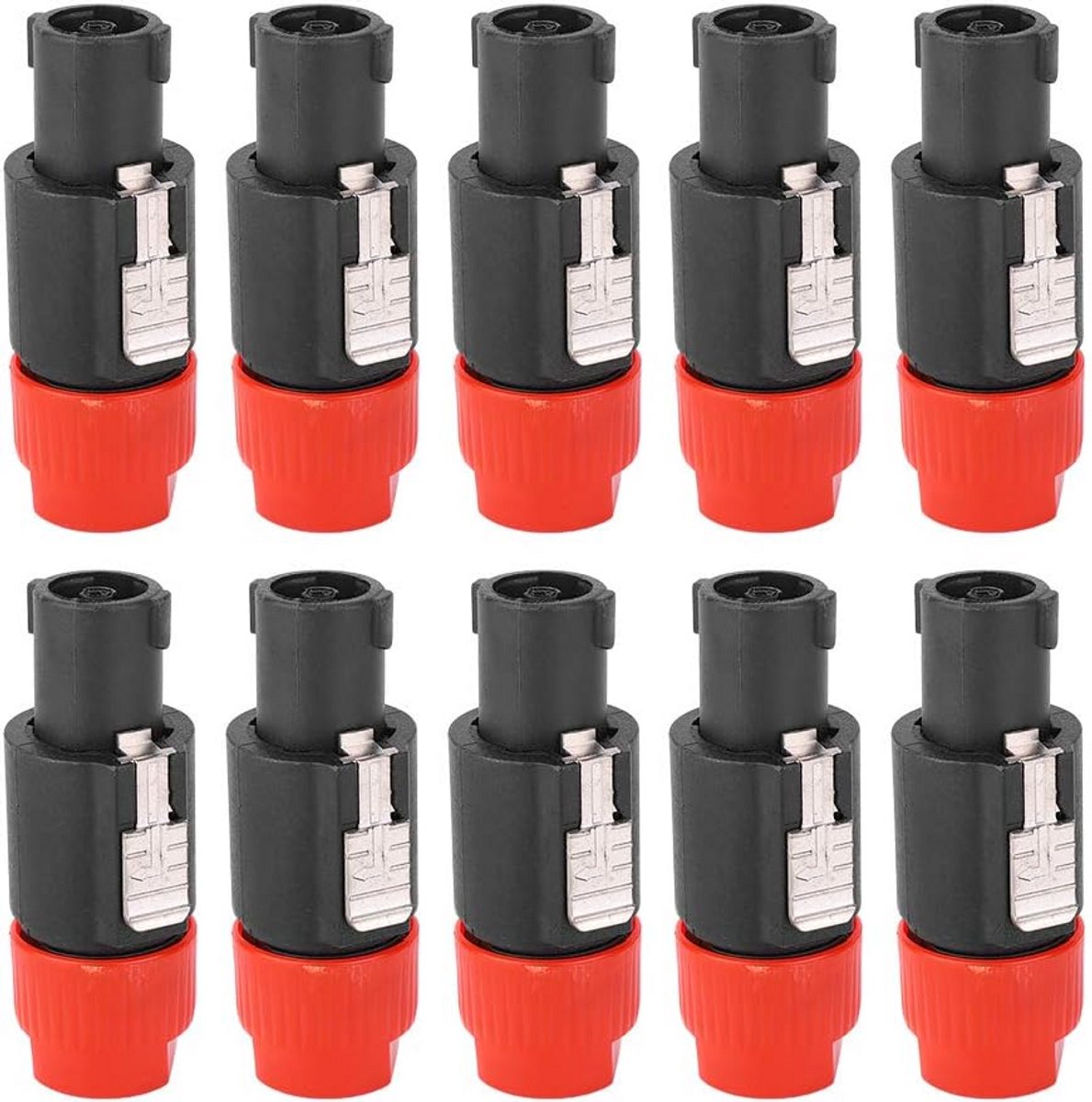 Audioluidspreker Connector - Kabel Connector - Geluidsinstallaties - Waterdicht Ontwerp - 4 Pin - Rood