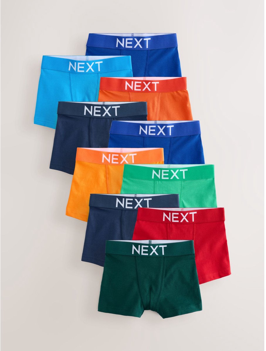 Next - Jongens - Set van 10 boxershorts - Blauw
