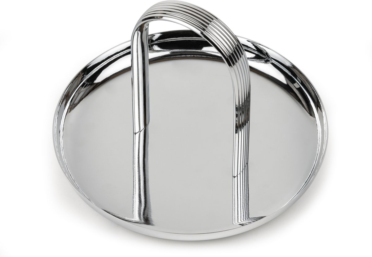 Zilverstad - Bonbon schaal Elana zilver kleur - dienblad rond