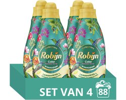 Robijn Klein & Krachtig Collections Vloeibaar Wasmiddel - Color Paradise Secret - 4 x 22 wasbeurten - Voordeelverpakking