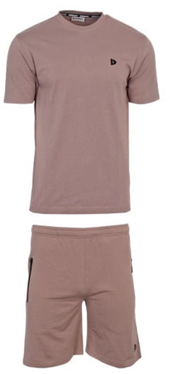 Donnay - Zomerset (Prince) - T-shirt/Joggingshort - Heren - Taupe grey (068)- maat S