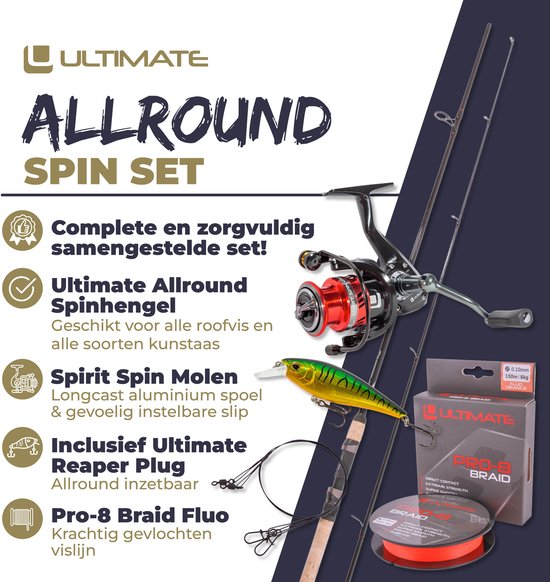 Ultimate Allround Spin Set 2.10m (5-25g) - Roofvis Set van Merkloos — afbeelding 2
