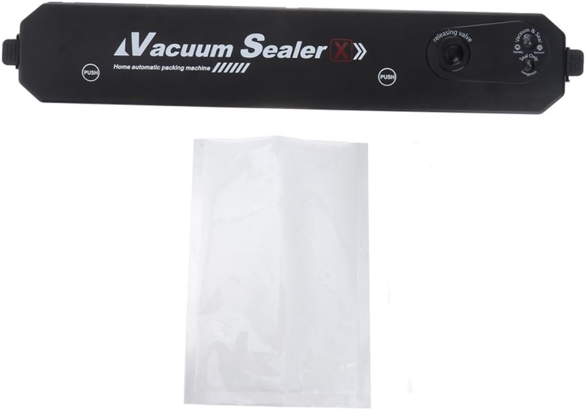 Automatische Vacuümsealer - Voedsel Verpakker - Vers Houden - Eenvoudige Bediening - 37 x 7.5 x 5 cm - Zwart