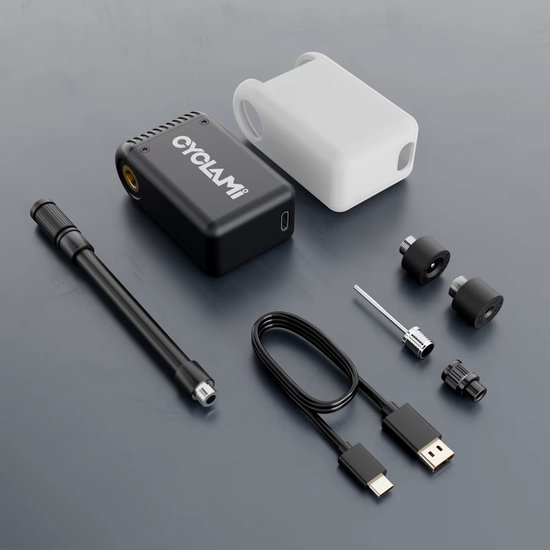 CYCLAMI A2 Mini Elektrische Fietspomp - Draagbare Luchtpomp - 100 PSI - Digitaal Display - USB-C Oplaadbaar - Voor Racefiets & Fietsbanden — afbeelding 4