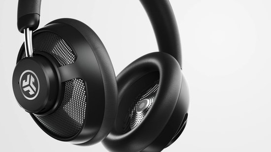 JLab JBuds Open Ear Koptelefoon Draadloos – Hoofdtelefoon met Noise Cancelling Microfoon – 24+ uur Batterij – Bluetooth Multipoint – Afneembare Grill – Ultra Comfortable Oorkussens – Zwart