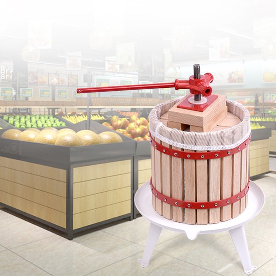 ACXIN Manuele Fruitpers met Gietijzeren Hendel - Mechanische Saftpers met Persdoek, Geschikt voor Appels, Bessen en Wijnbereiding, Capaciteit 12L van ACXIN — afbeelding 2