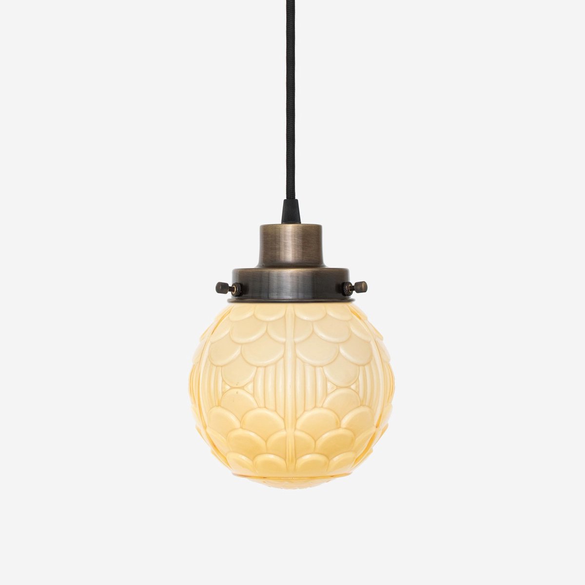 Coloured by Art Hanglamp aan snoer Arcade Sunny 20's Brons - Art Deco Trade Zachtgeel