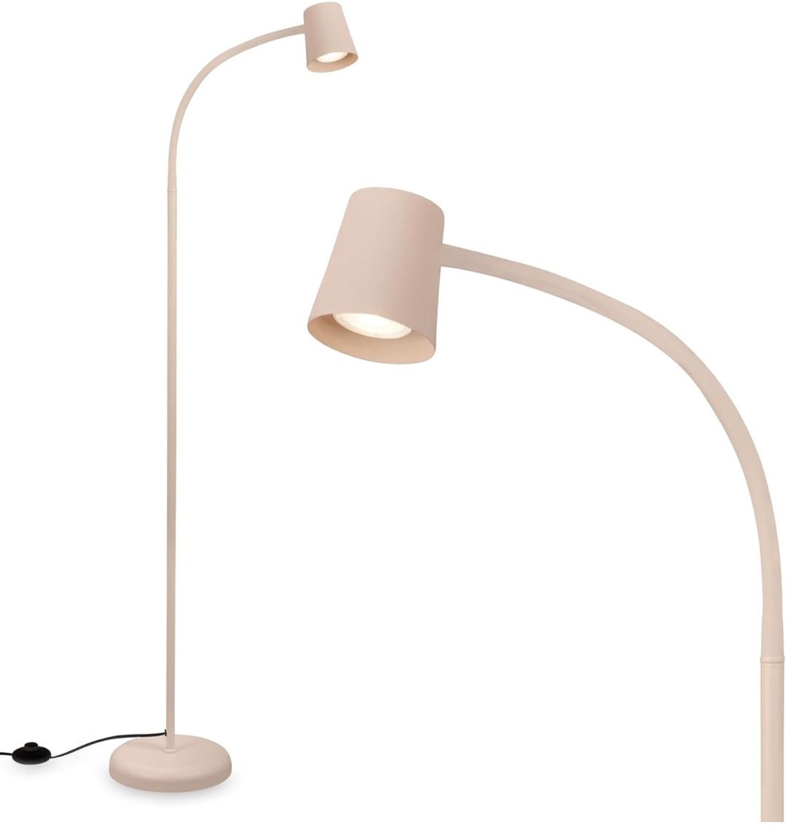 DnA® Booglamp - Vloerlamp - Lampenkap - Booglampen Dimbaar - Booglampen Staand Vloerlamp - Beige - 21cm x 21cm x 128cm