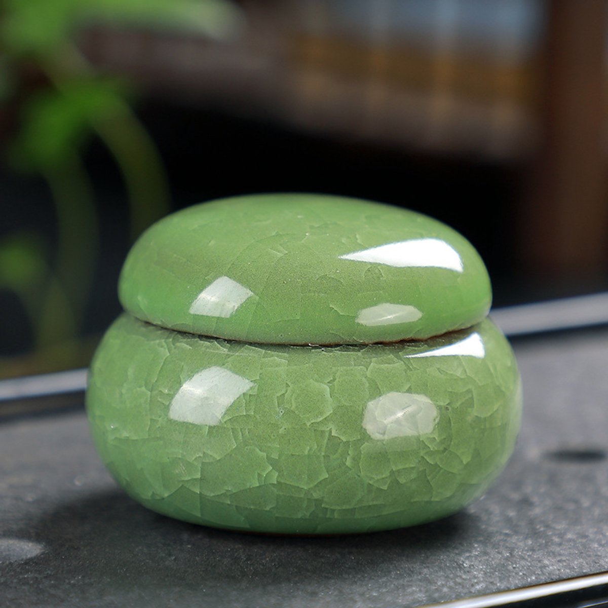 Mini Urn Keramiek - Luxueuze Mini Urn Hond Kat Vogel – Urne – Keramiek – Urnen – Urn Voor Dieren – Urn Hond Overleden – Urn Kat – Ijskapuiskroesgroen, medium (20g)