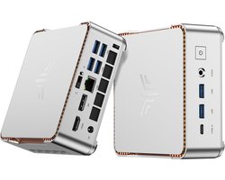 NiPoGi P2 Mini PC - АMD Ryzen R2544( 4C/ 8T, tot 3,70 GHz) - 16 GB DDR4 512 GB M.2 SSD - 4K Triple Display - HDMI - Type-C - DP