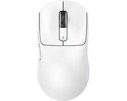Attack Shark X3 Wit draadloze gaming muis PAW3395, superlicht 49 g, 26.000 DPI, tri mode 2.4G Bluetooth en USB C, 200 uur batterij, programmeerbare knoppen