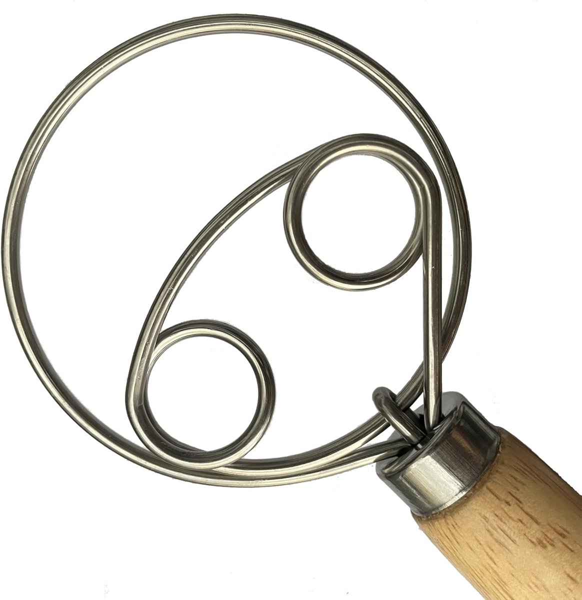 Brooddeeg Garde - Deense Klopper - Bakken Maken - Dubbele Ogen Ontwerp - 33cm Lengte - Hout