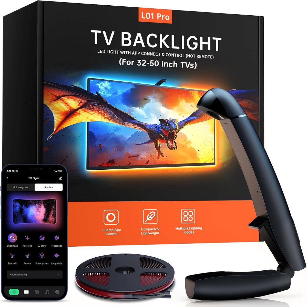 Led Achtergrondverlichting - Tv Verlichting - Beeld Synchronisatie - Op Maat Te Snijden - 315 Meter - Meerdere Kleuren