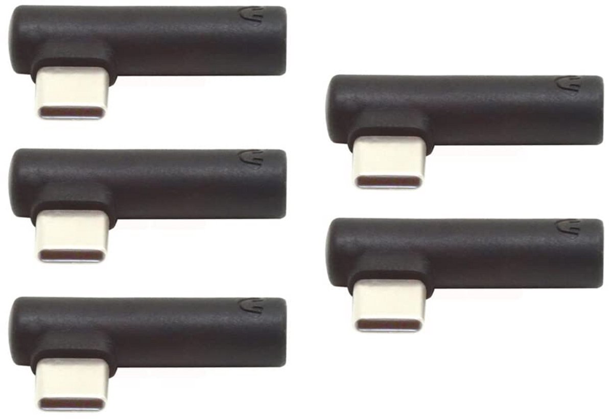 Koptelefoon Adapter - Type-C naar AUX - Muziek Luisteren - 90 Graden Hoek - 12 x 11 x 2 cm