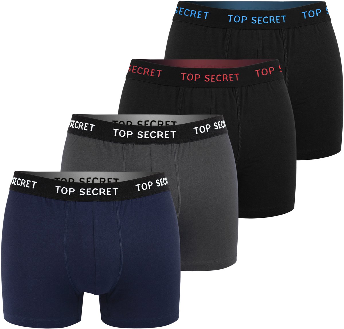 Top Secret Serie - Heren Boxershorts - Katoen - 4 Stuks - Maat M
