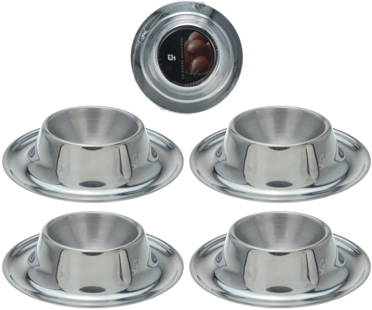 Excellent Houseware - Eierdopset - RVS 4 stuks