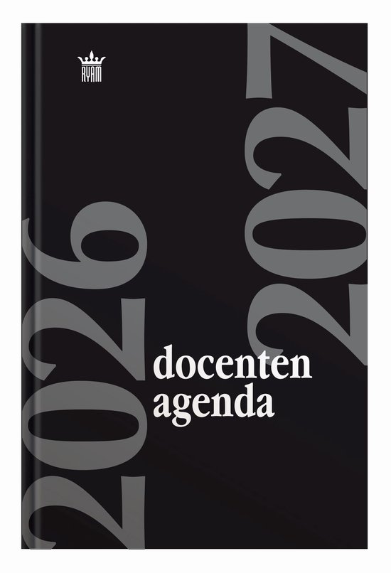 Ryam | Docenten agenda Hardcover | 2026/2027 | Genaaid gebonden | 15 x 20 cm | 12 mnd | Zwart |