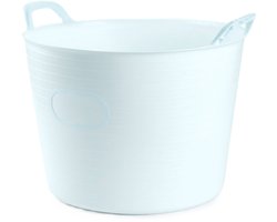 Plasticforte Flexibele kuip of emmer - ijsblauw - 42 liter - stevig kunststof - 45 x 38 cm - Afvalbak - Wasmand - Opbergmand - Voedsel geschikt