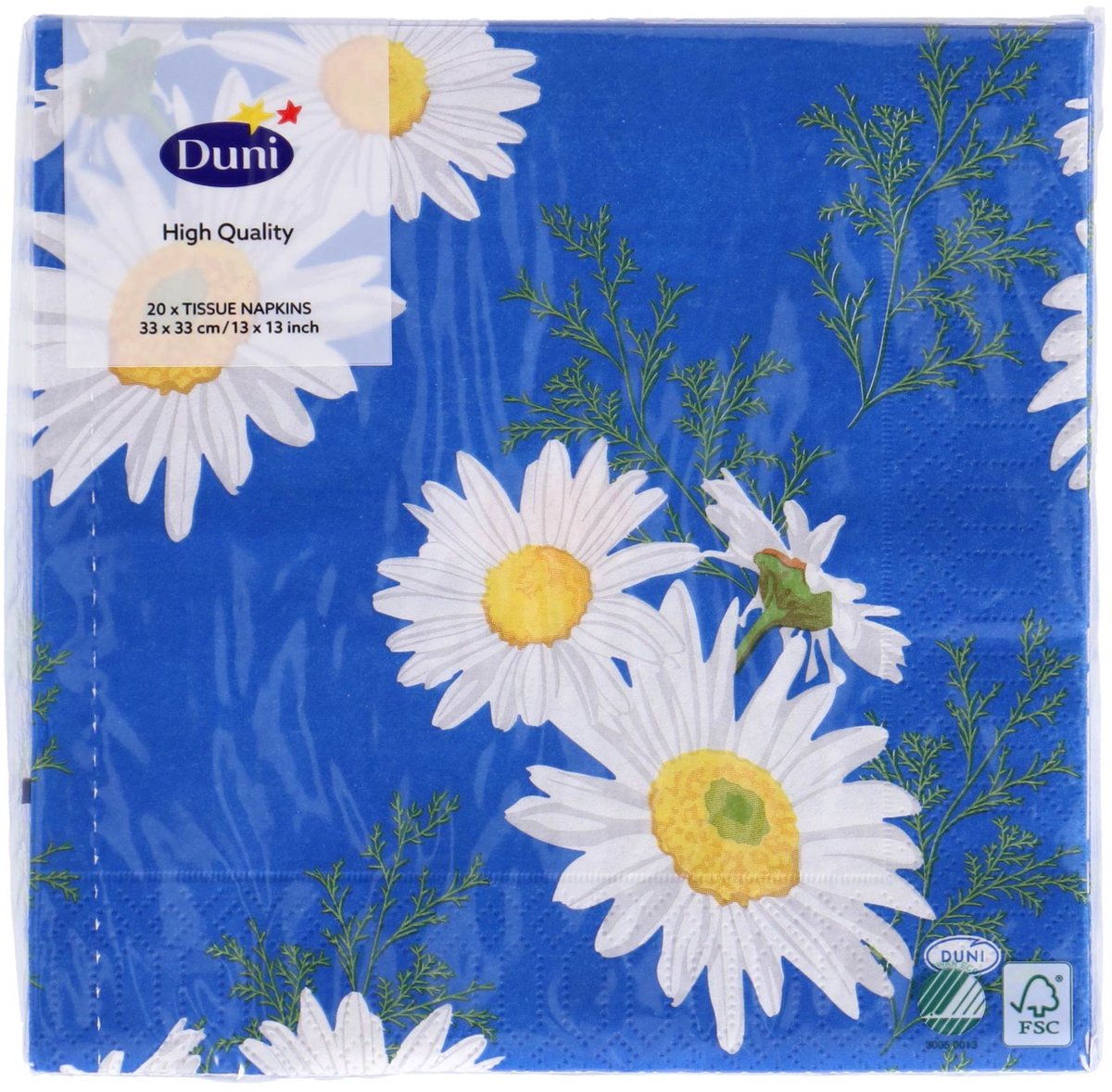 Servetten - Daisy Blue 33x33 cm