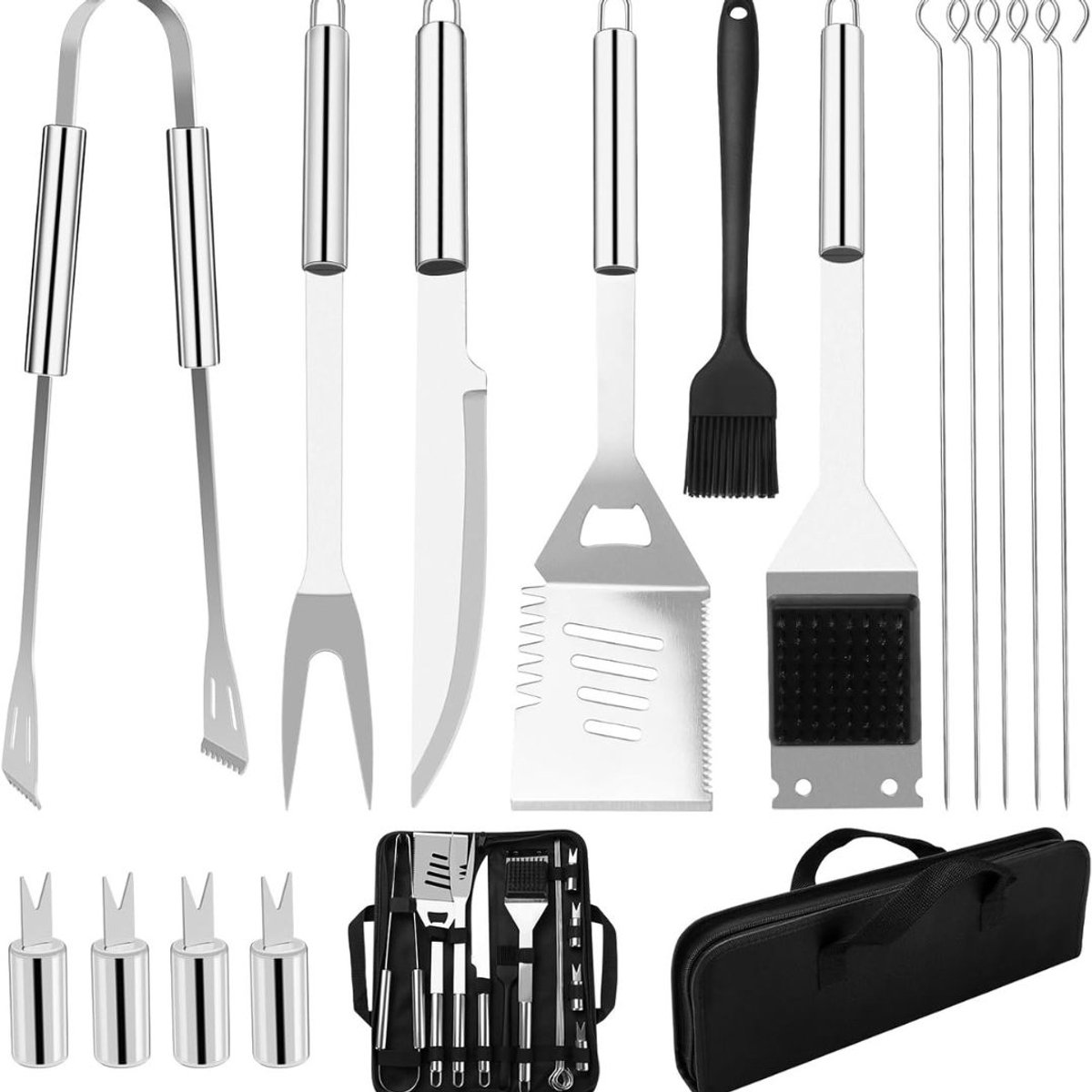 CLVP® BBQ Accessoires Set – RVS Barbecue Gereedschap – Grill Tools Set – Ultimate