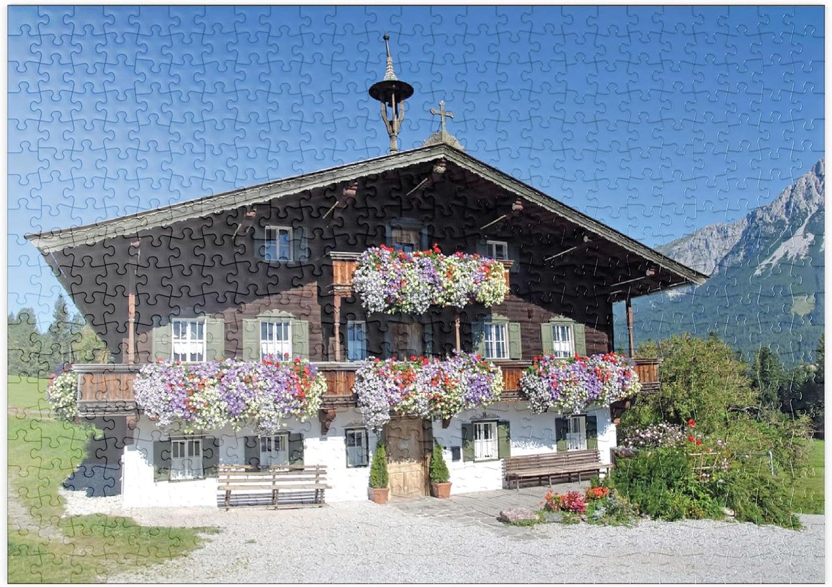 Puzzel 500 Stukjes - Landschap Puzzel - Ontspanning Thuis - Gedetailleerd Berglandschap - 48 x 34 cm