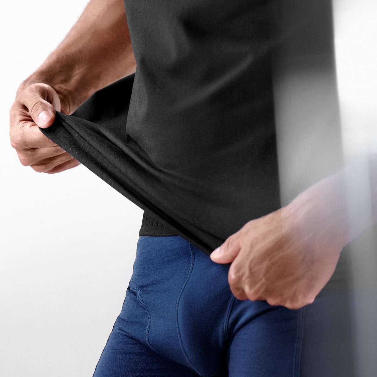 FlexFeel | Zwart katoenen T-shirt