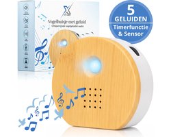 Xtrazz® Vogelhuisje Met Geluid & Sensor - WC Toilet & Badkamer - 5 Vogel Geluiden - Birdbox Met Bewegingsmelder & Timerfunctie