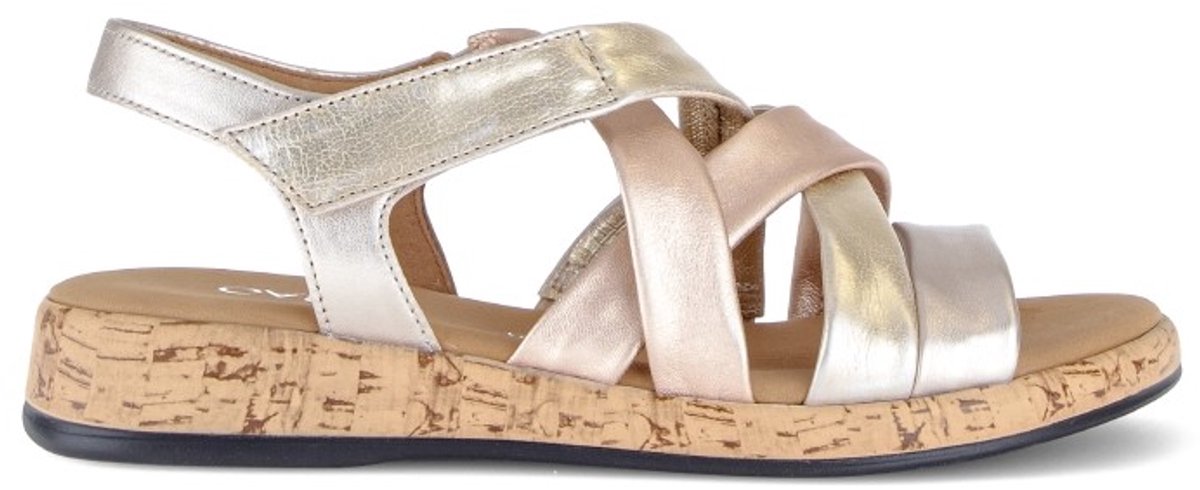Gabor Sandaal 82.736.82 Puder Plat Roze Goud Metallic Combi
