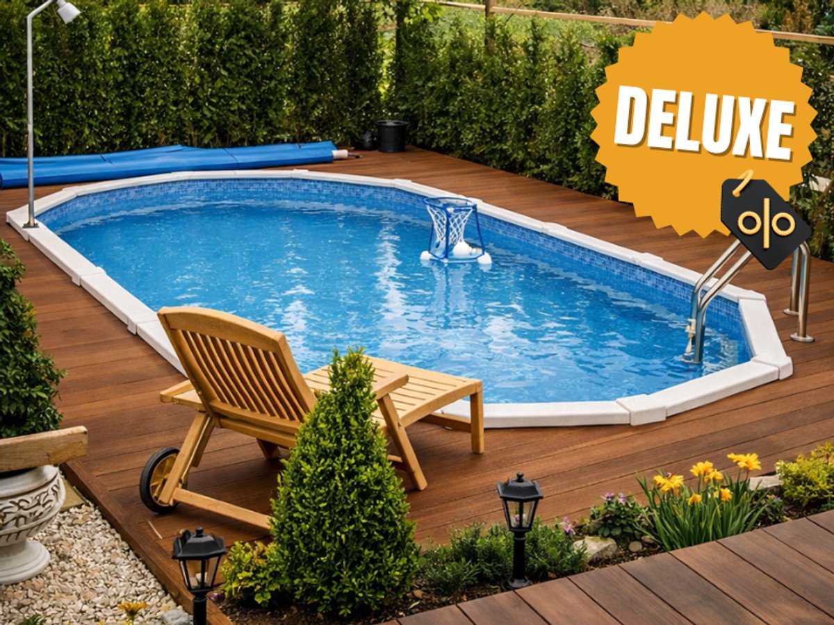 Interline Stalen zwembad Century Ovaal 8,50 x 4,90 m Deluxe Pakket