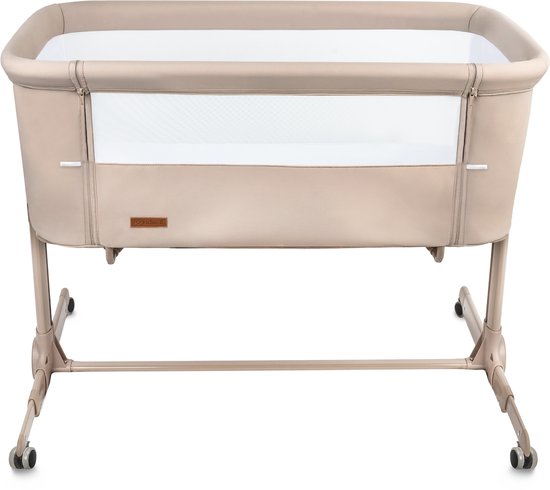 Kidwell-NALI-2-in-1 bijzetbedje-reisbedje-verstelbaar-beige