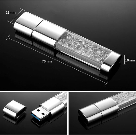USB Flash Drive - Geheugenstick Pen Drive - Externe Opslag - Waterdicht Schokbestendig - 64GB - Geel Transparant — afbeelding 4