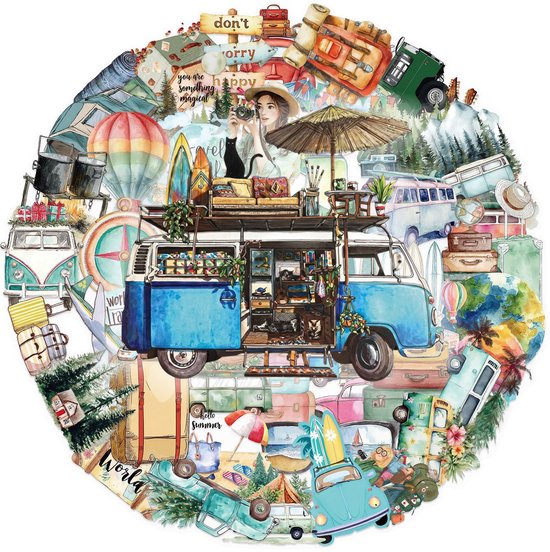 Ainy Vakantie PET Stickers 50 stuks voor bullet journal, fotoalbum, laptop, telefoon, waterfles en zelfs als muursticker of geschenksticker. Knutselen stickervellen voor kinderen en volwassenen