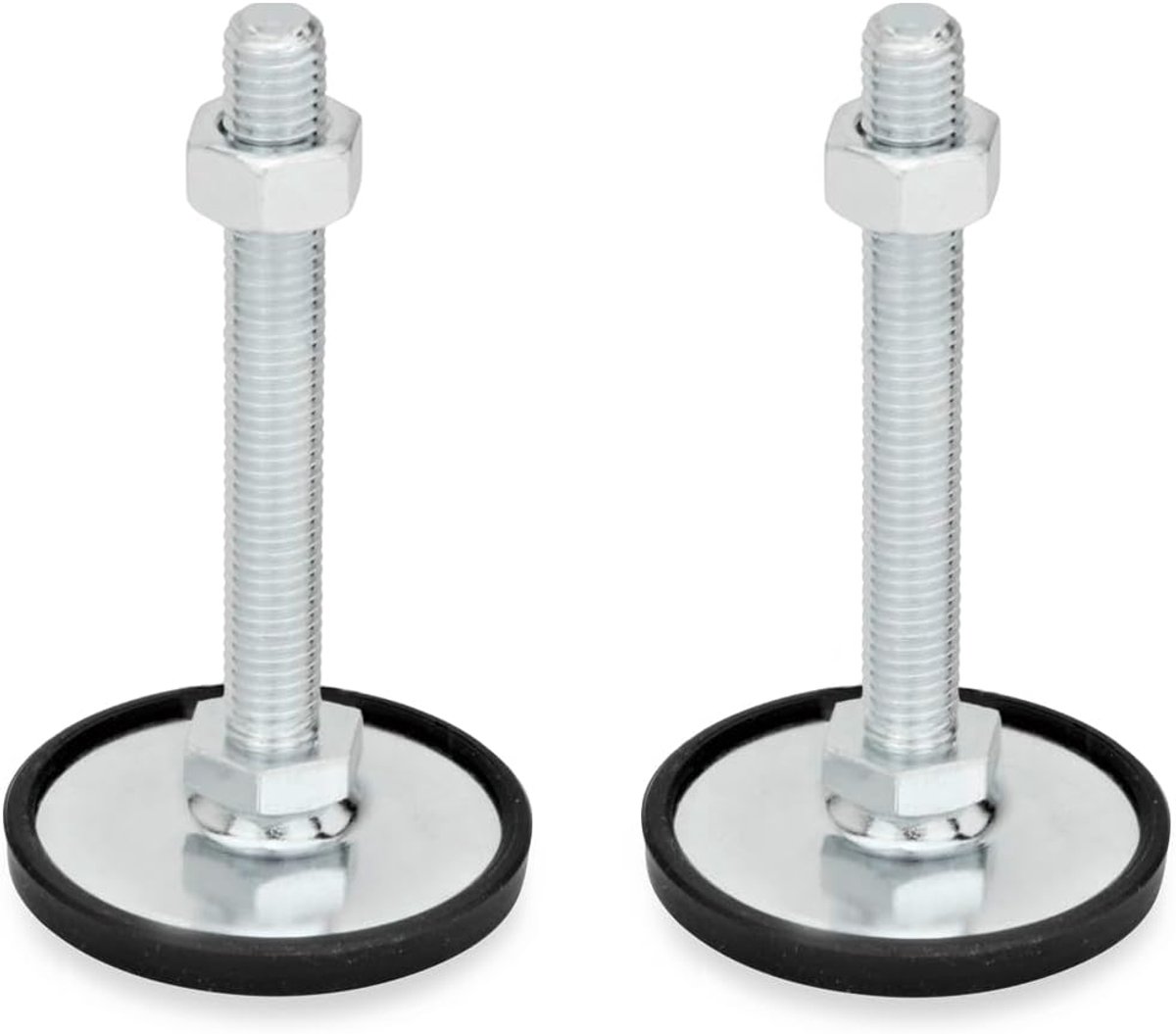 Stelvoet Set - Verstelbare Voetjes - Meubel Stabiliseren - Rubberen Beschermpad - M8x50 mm