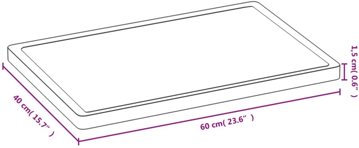 vidaXL - Snijplank - 40x60x1,5 - cm - bamboe