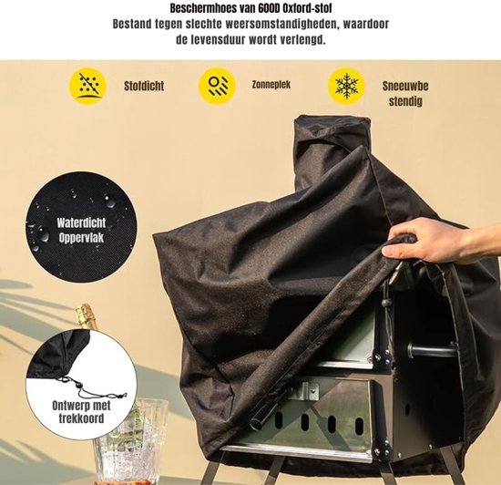 SVN® Pizza oven Buiten - Pizza oven Buiten - Pizza oven Buiten Gas - Zwart - 31cm x 54cm x 72cm — afbeelding 3