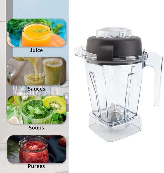 Blenderkan Vervanging - Mixer Beker - Thuis Keuken - Lekvrij Afdichtingsklem - 48oz Capaciteit van Merkloos — afbeelding 3