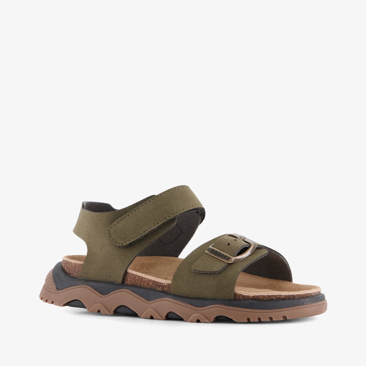 Braqeez leren jongens sandalen groen - Maat 33